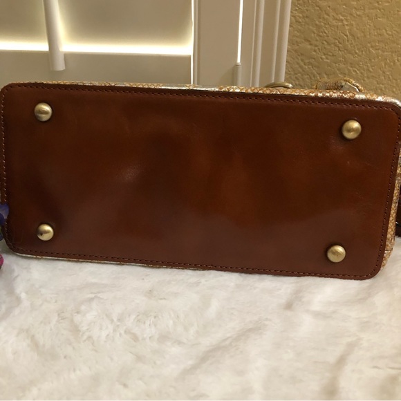 Patricia Nash Leather Metallic Python Crossbody bag - Picture 13 of 15